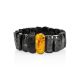 Stunning Dark Amber Cuff Bracelet With Insect Insertion, image 