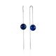 Chic Chain Earrings With Blue Amber, image 