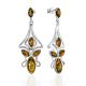 Openwork Earrings With Amber, image 