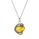 Chain Necklace With Gorgeous Amber Pendant, image 