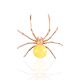Trendy Honey Amber Spider Pendant, image 