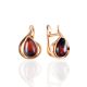 Refined Cherry Colored Amber Earrings, image 