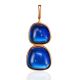 Sleek Design Blue Amber Pendant, image 