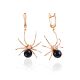 Bold Amber Spider Design Earrings, image 