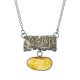 Fabulous Handcrafted Necklace With Natural Amber And Gilding, image 
