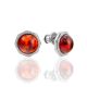 Dark Amber Stud Earrings, image 