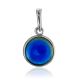 Minimalist Design Blue Amber Pendant, image 