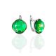 Luminous Green Amber Earrings, image 