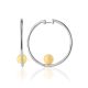 Hoop Earrings With Amber Beads The Palazzo, image 