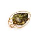 Amber gold plated brooch the Rialto, image 