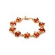 Link Amber Bracelet In Gold Plated Silver The Sphere, image 