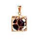 Gold-Plated Pendant With Cherry Amber The Geneva, image 