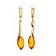 Classy Amber Dangles In Gold-Plated Silver The Adagio, image 