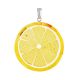 Round Amber Pendant In Sterling Silver The Orange, image 