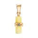 Cylinder Cut Amber Pendant in Gold With Crystal the Scandinavia, image 