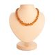Cognac Amber Beaded Necklace, image 