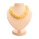 Honey Amber Beaded Necklace, image 