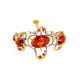 Gold Plated Bracelet With Cognac Amber And Crystals The Pompadour, image 