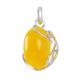 Honey Amber Pendant In Sterling Silver The Flamenco, image 