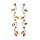 Sterling Silver Dangle Earrings With Cognac Amber The Verbena, image 