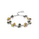 Amber Bracelet In Sterling Silver The Lily Of The Valley, image 