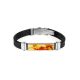 Unisex Rubber Bracelet With Bright Amber Mosaic The Grunge, image 