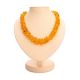 Lemon Amber Necklace With Glass Beads, image 