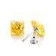Lemon Amber Stud Earrings The Ovation, image 