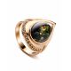 Golden Amber Ring With Green Crystals The Raphael, Ring Size: 7 / 17.5, image 