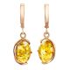 Drop Amber Earrings In Gold-Plated Silver The Vivaldi, image 