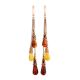 Multicolor Amber Earrings In Gold-Plated Silver The Casablanca, image 