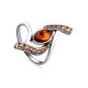 Amber Ring In Sterling Silver With Champagne Crystals The Raphael, Ring Size: 12 / 21.5, image 