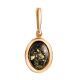 Green Amber Pendant In Gold-Plated Silver The Goji, image 