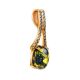 Amber Pendant In Gold-Plated Silver With Crystals The Raphael, image 