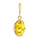 Gold-Plated Pendant With Lemon Amber The Vivaldi, image 