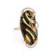 Wonderful Amber Ring In Gold The Electra, Ring Size: 8.5 / 18.5, image 