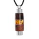 Handcrafted Wooden Pendant Perfume Bottle With Honey Amber The Indonesia, image 