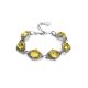 Link Amber Bracelet In Sterling Silver With Crystals The Raphael, image 