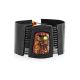Dark Leather Handcrafted Bracelet With Green Amber The Amazon, image 