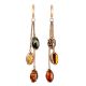 Dangle Amber Earrings In Gold-Plated Silver The Casablanca, image 