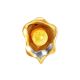 Honey Amber Pendant In Gold-Plated Silver The Turandot, image 