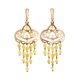 Honey Amber Chandelier Earrings In Gold-Plated Silver The Siesta, image 