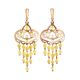 Honey Amber Chandelier Earrings In Gold-Plated Silver The Siesta, image 