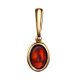 Gold-Plated Pendant With Cherry Amber The Goji, image 