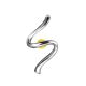 Wavy Amber Pendant In Sterling Silver The Leia, image 