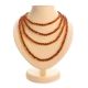 Extra Long Cognac Amber Beaded Necklace, image 