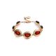 Link Amber Bracelet In Gold Plated Silver The Ellas, image 