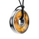 Round Amber Pendant In Sterling Silver The Indonesia, image 