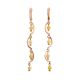 Honey Amber Dangle Earrings In Gold-Plated Silver The Siesta, image 
