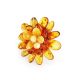 Adjustable Amber Ring The Chrysanthemum, Ring Size: Adjustable, image 